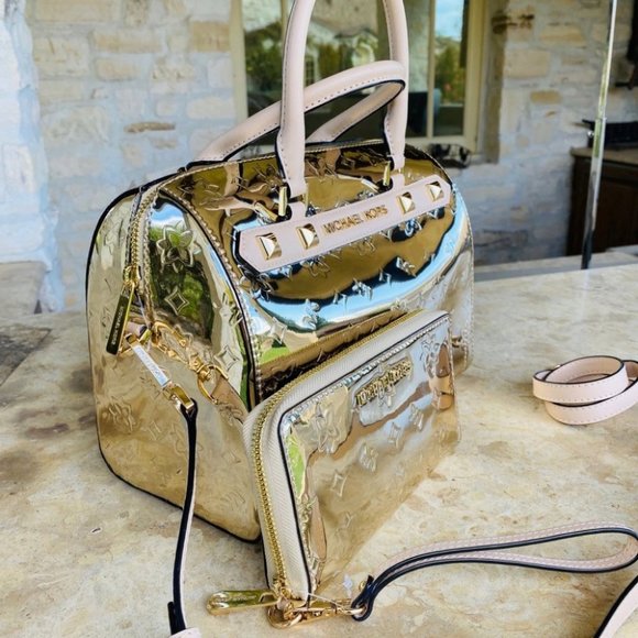 NWT Michael Kors Metallic Mirrored Satchel&wallet - Picture 7 of 14